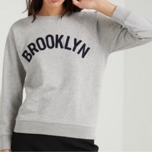 J Crew "Brooklyn" Quarter Length Sleeve Gray Sweatshirt, Size Small